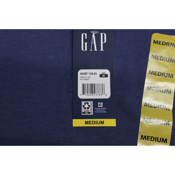 Gap men's three button long raglan sleeve blue cotton Henley M - Picture 9 of 12